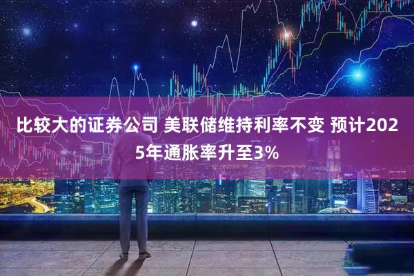 比较大的证券公司 美联储维持利率不变 预计2025年通胀率升至3%